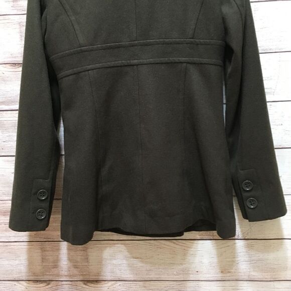 ‎DKNY WOOL COAT IN OLIVE GREEN - Picture 13 of 13